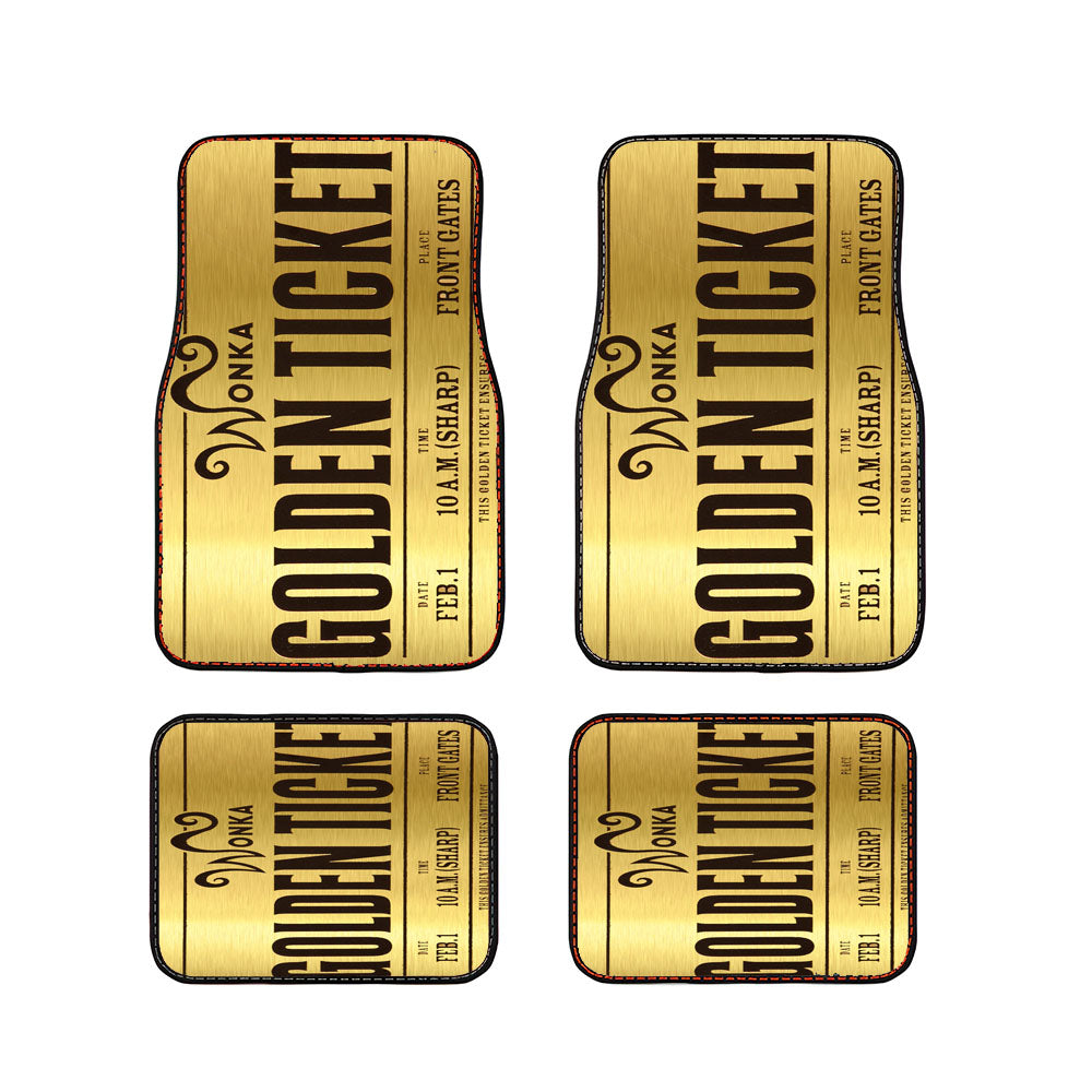 Wonka Golden Ticket Car Floor Mats Accessories