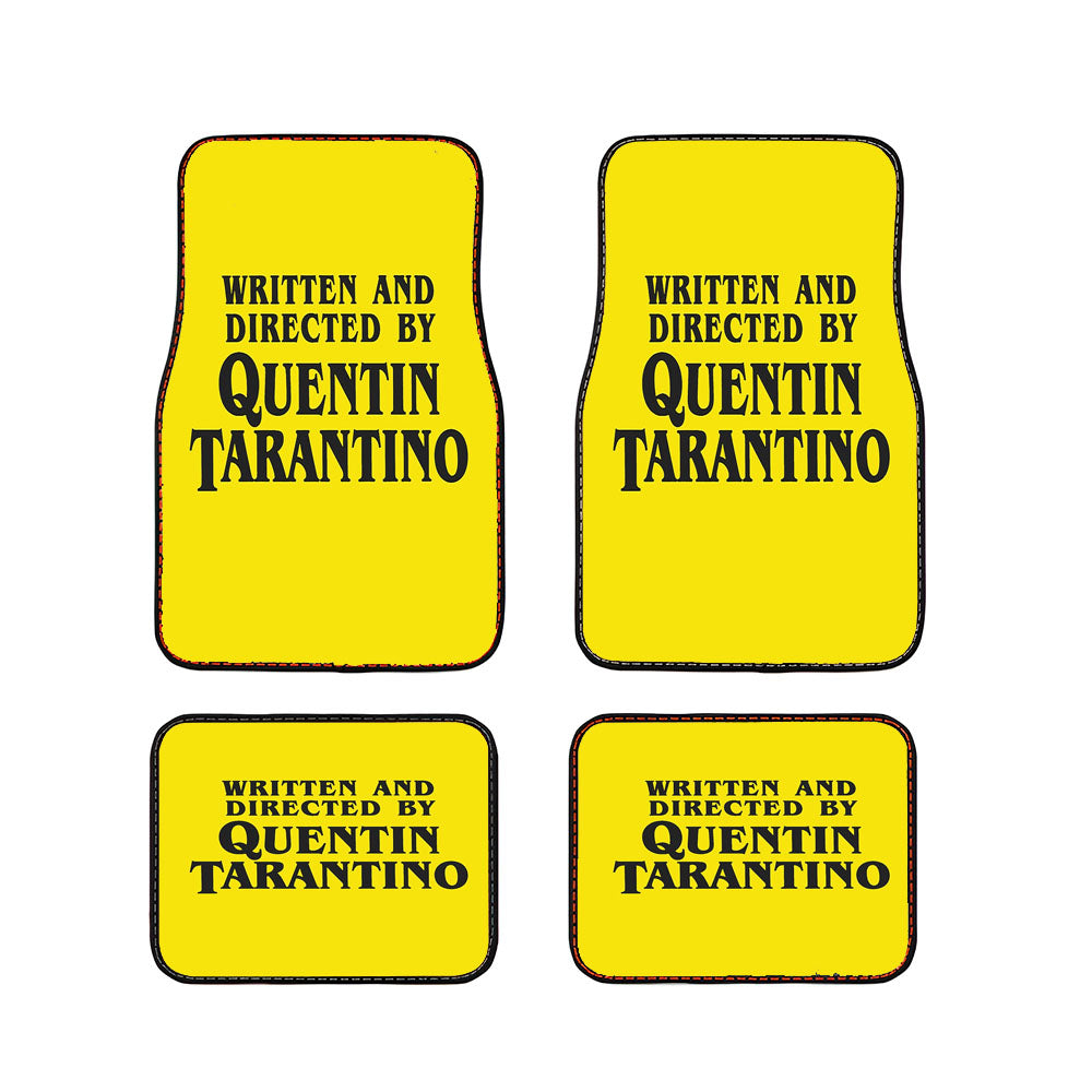 Written And Directed By Quentin Tarantino Car Floor Mats Accessories