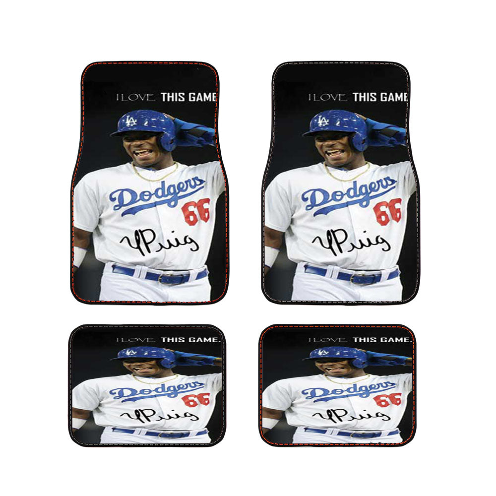 Yasiel Puig Love This Game Car Floor Mats Accessories
