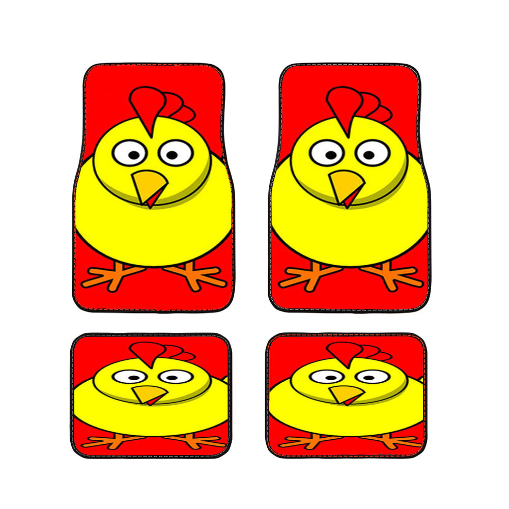 Yellow Chicken Car Floor Mats Accessories