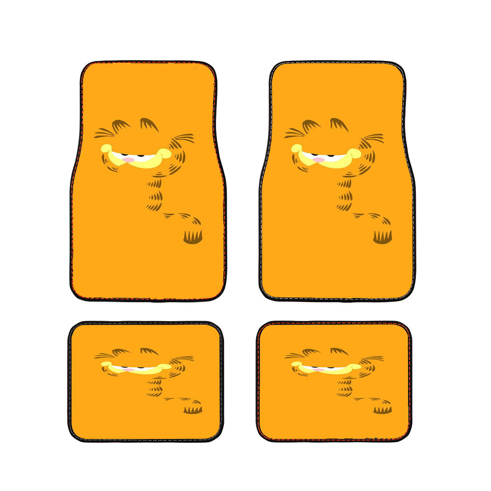 Yellow Garfield Wallpaper Car Floor Mats Accessories