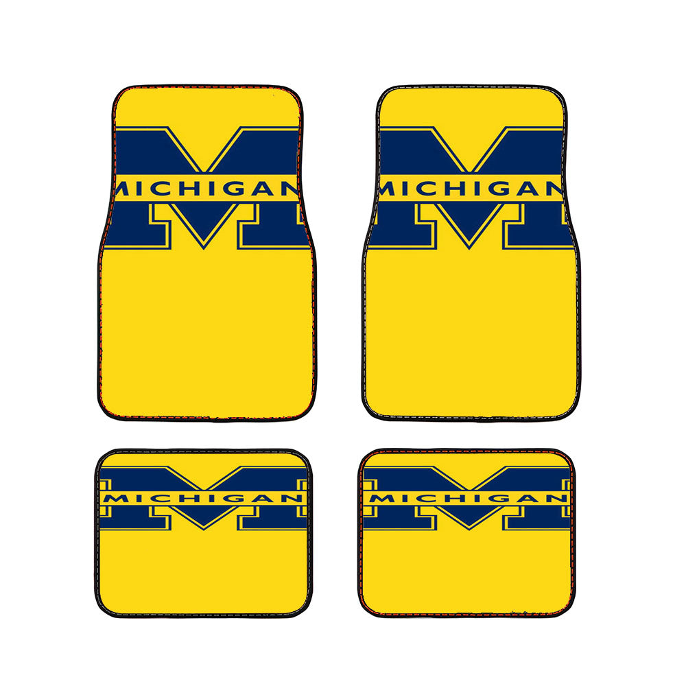 Yellow Michigan Car Floor Mats Accessories