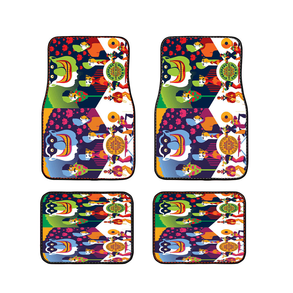 Yellow Submarine Color 4 Car Floor Mats Accessories