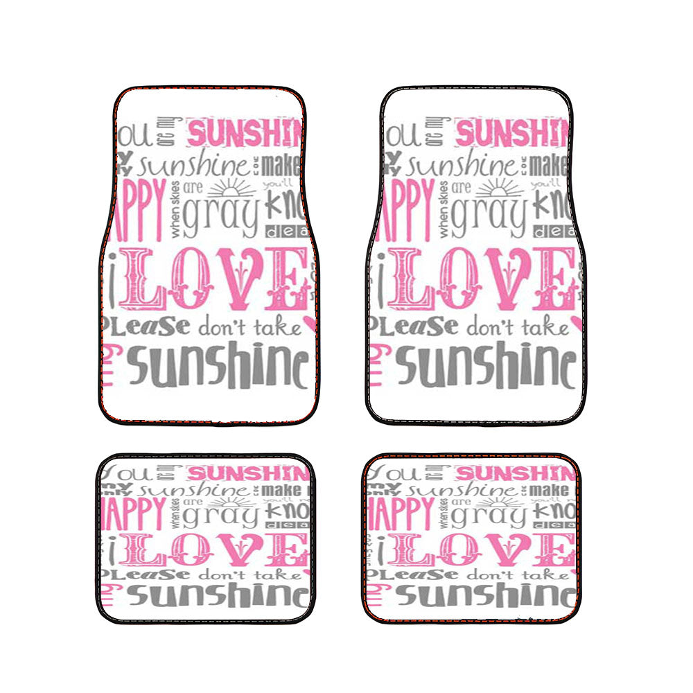 You Are My Sunshine Lyrics Car Floor Mats Accessories