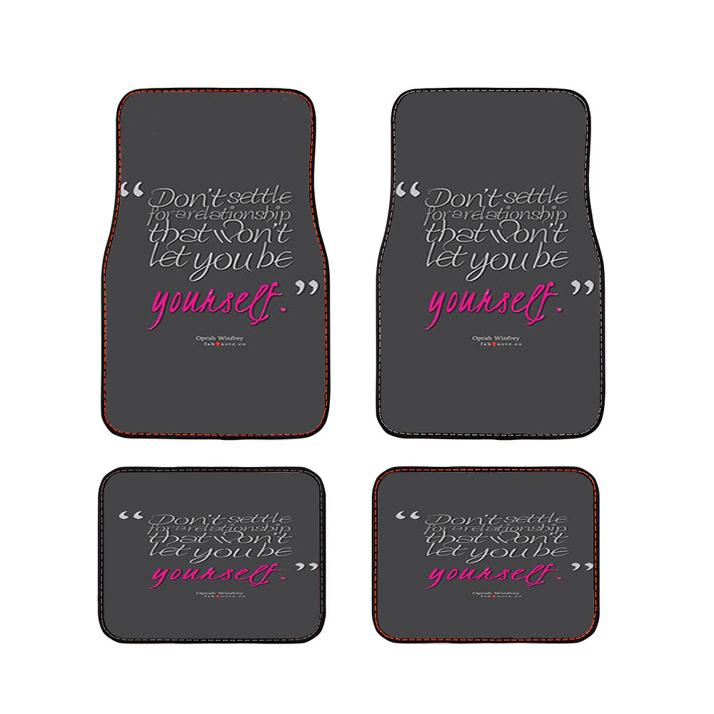 Yourself Quotes Car Floor Mats Accessories