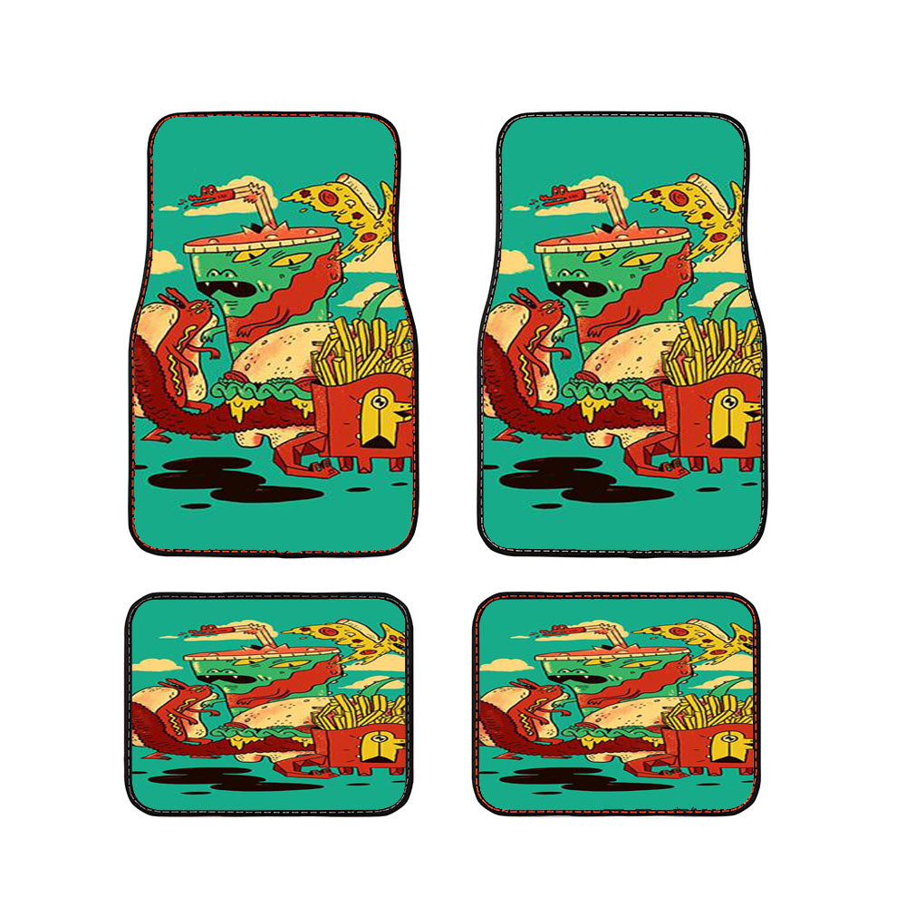 Yumderlizards Pizzassic Period Car Floor Mats Accessories