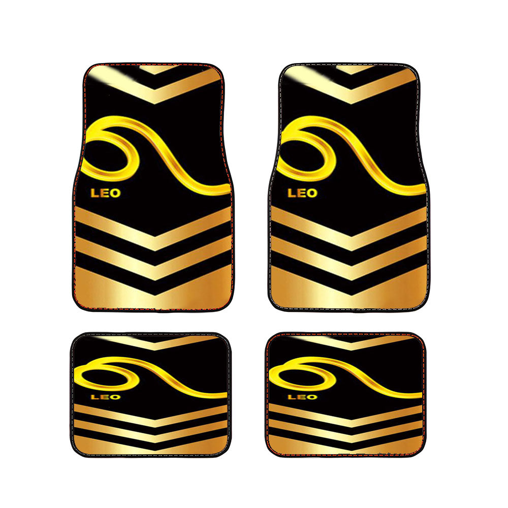 Zodiac Gold Leo Car Floor Mats Accessories