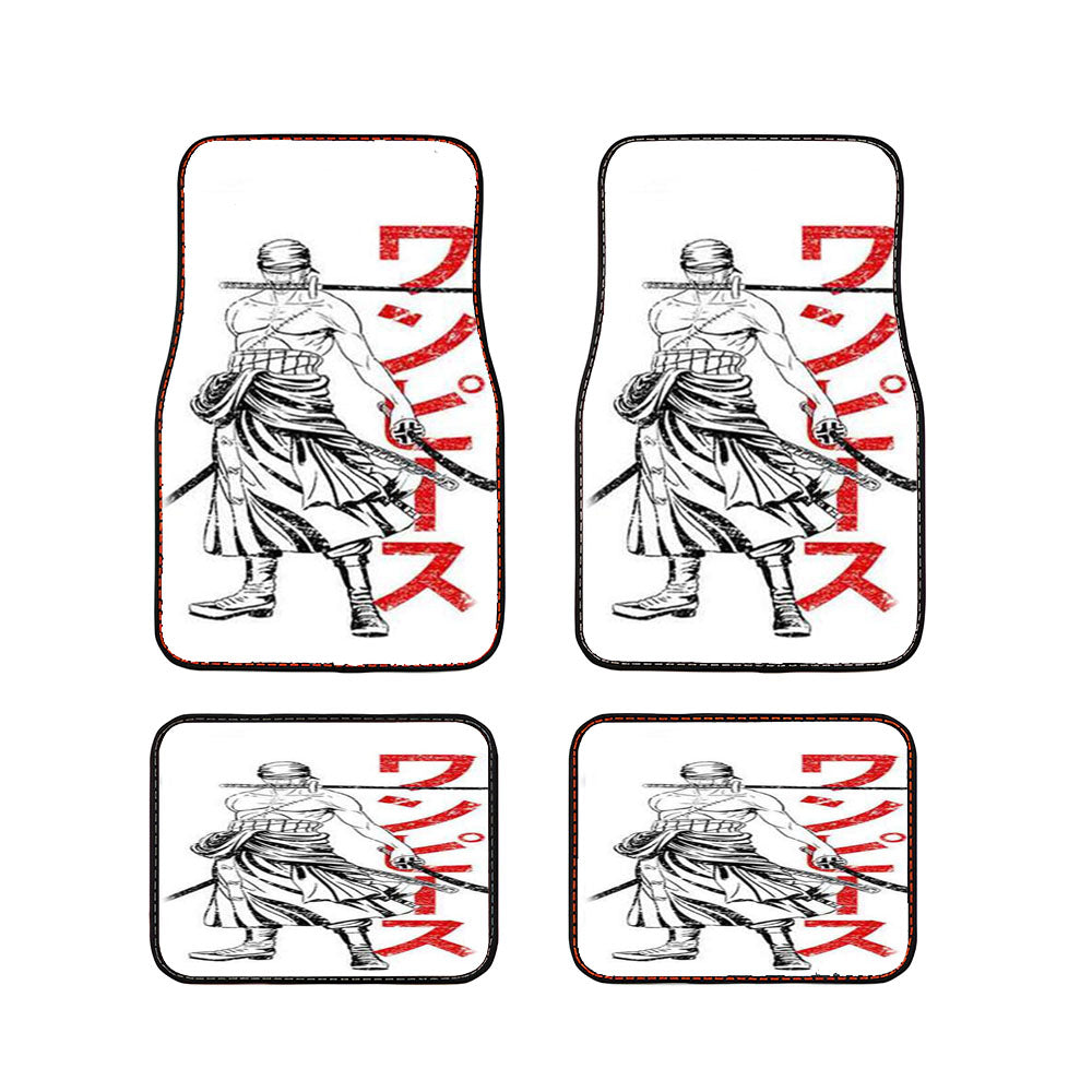 Zoro Pirate Hunter One Piece Anime Car Floor Mats Accessories