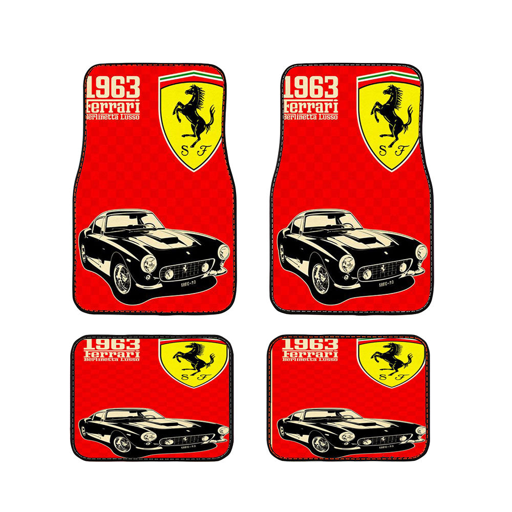 Classic Ferrari Red Car Floor Mats Accessories
