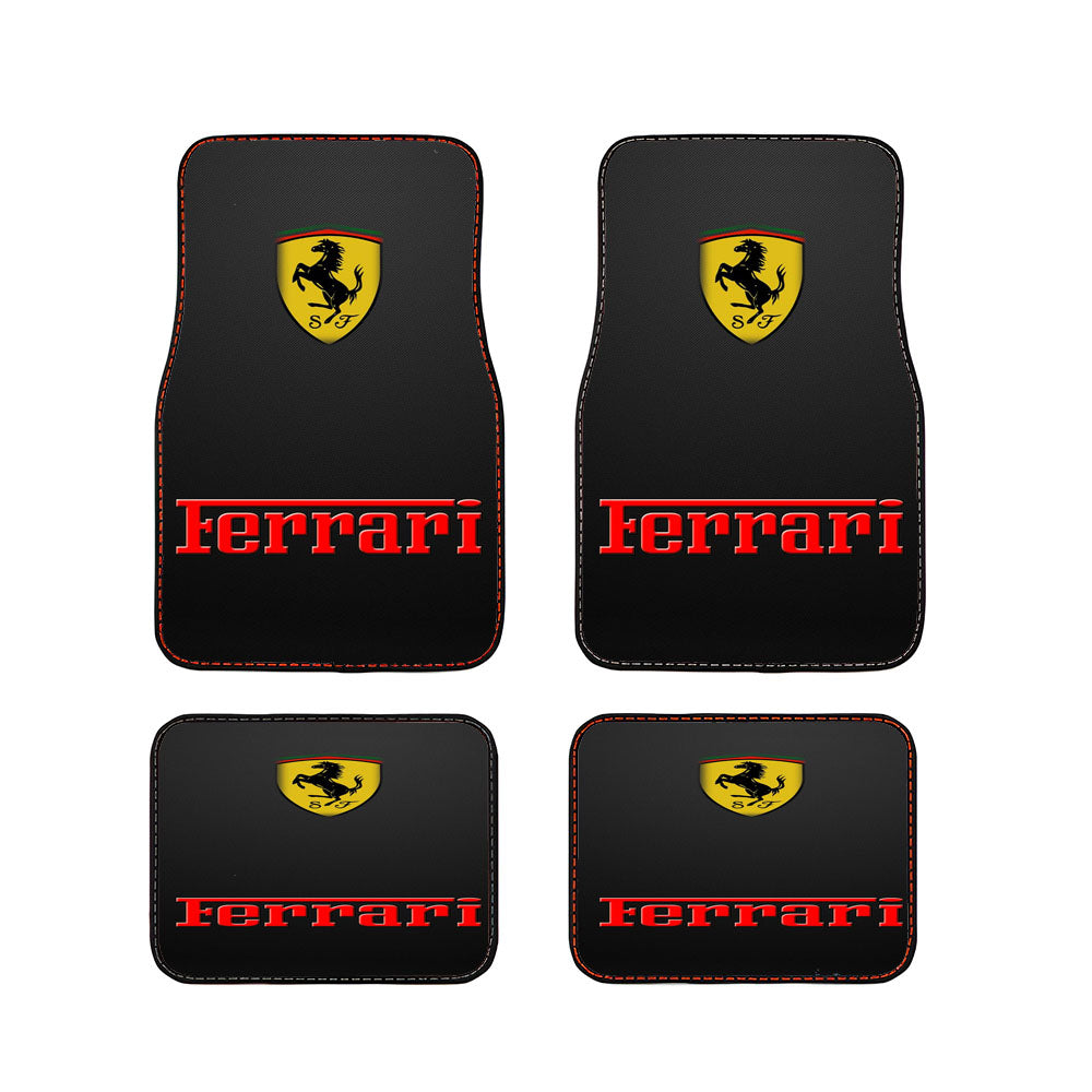 Ferrari Gray Pattern Car Floor Mats Accessories