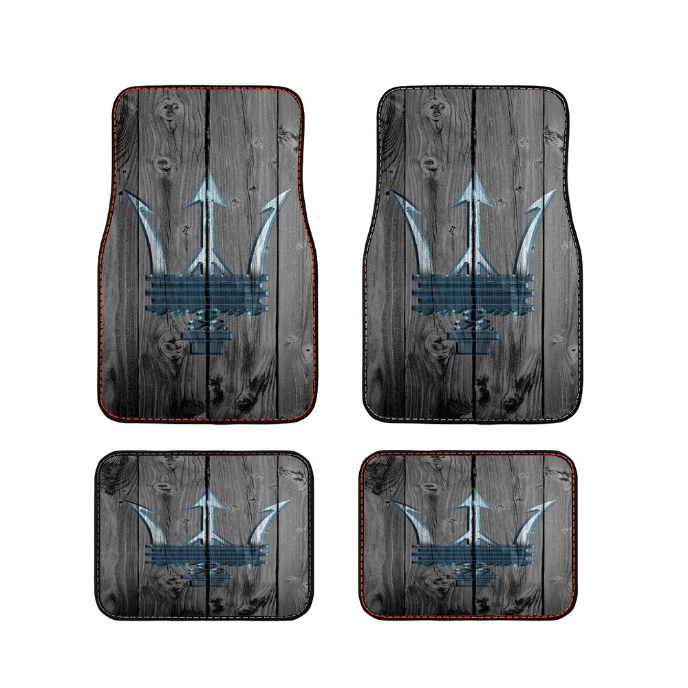Maserati Car Logo Dark Wood Wallpaper Car Floor Mats Accessories