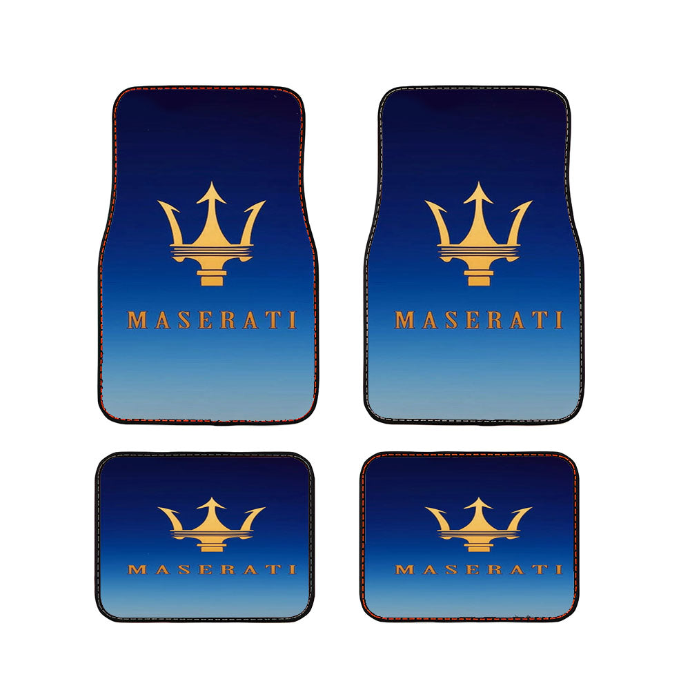 Maserati Gold Logo Car Floor Mats Accessories