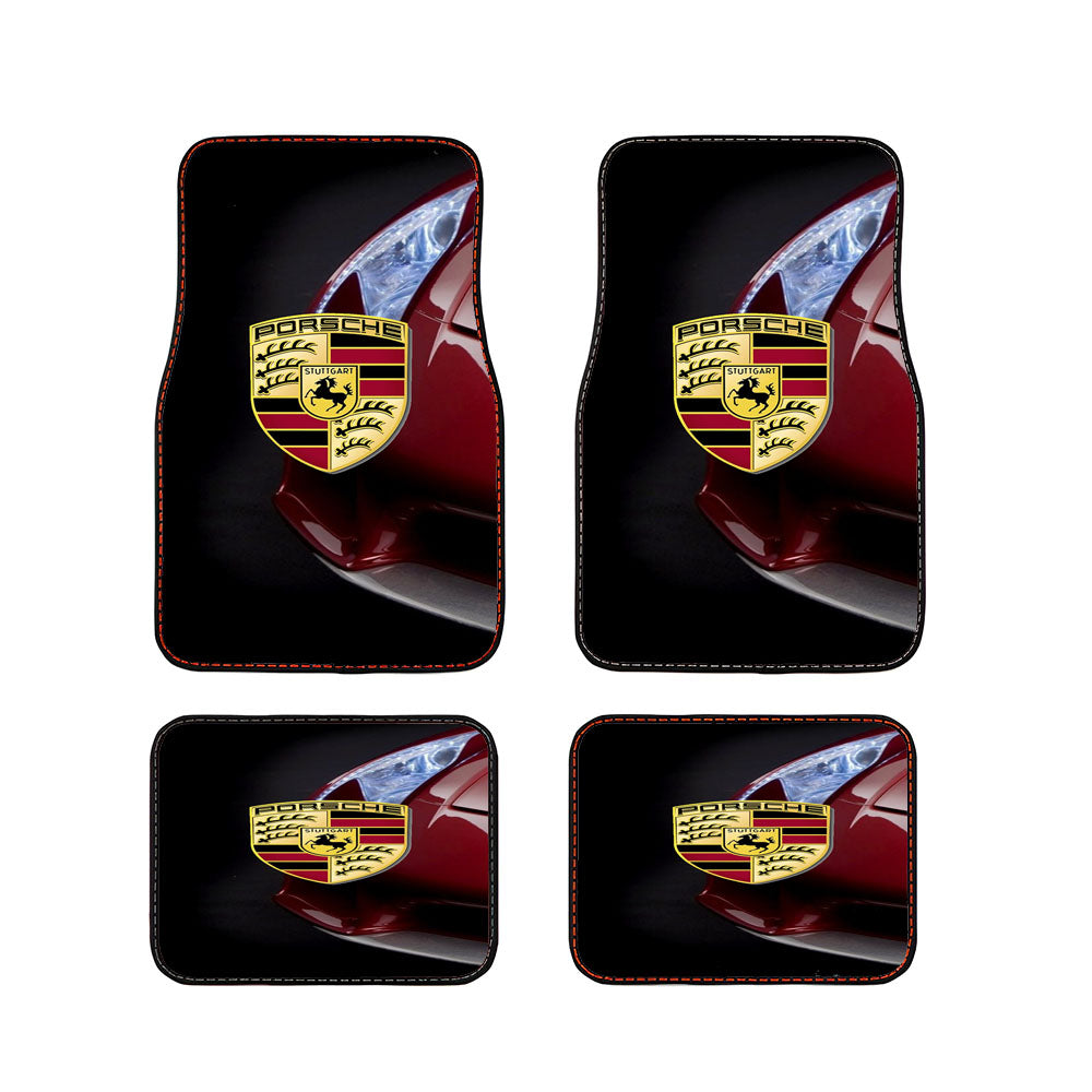 Porsche Car Emblem Art Car Floor Mats Accessories