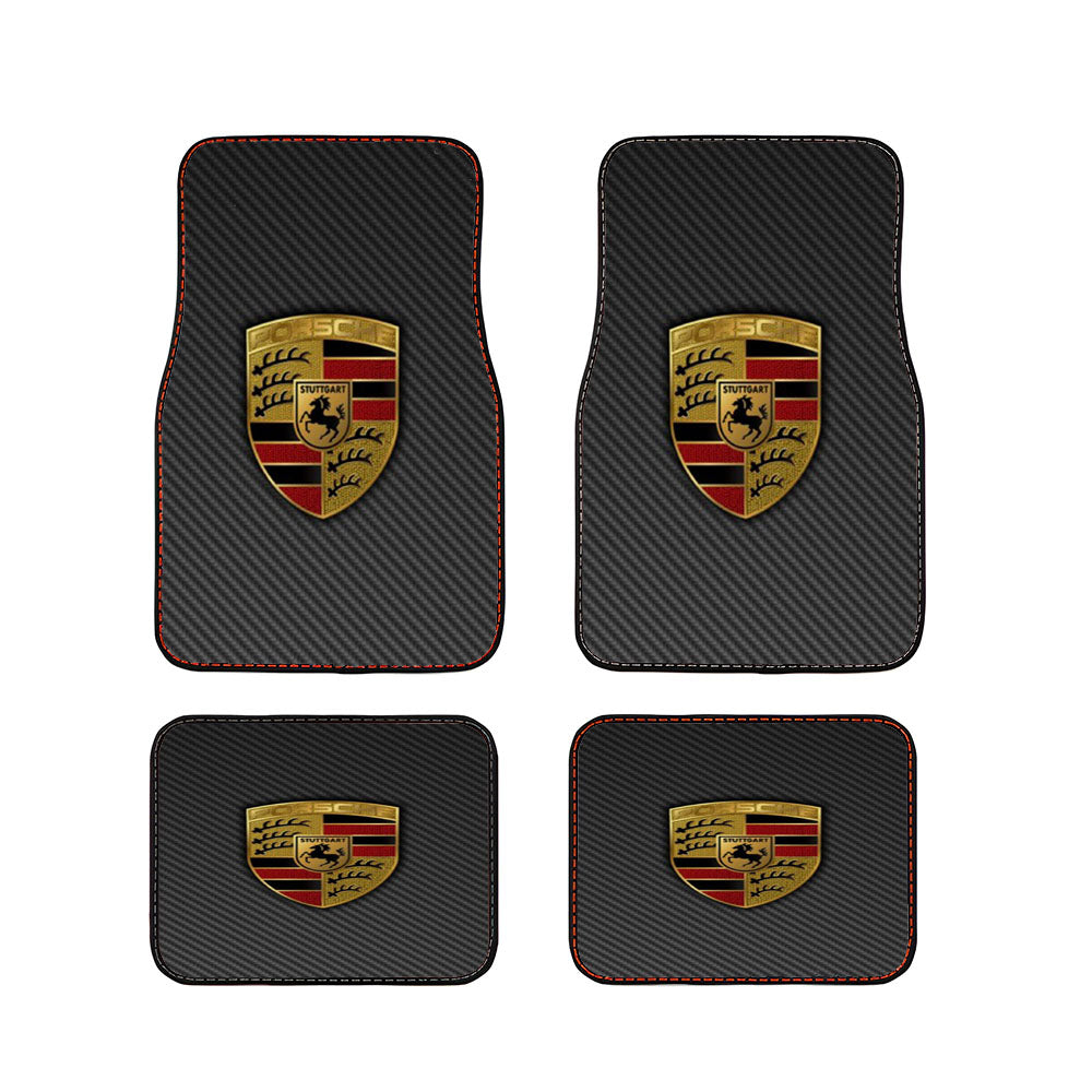 Porsche Logo Grey Car Floor Mats Accessories