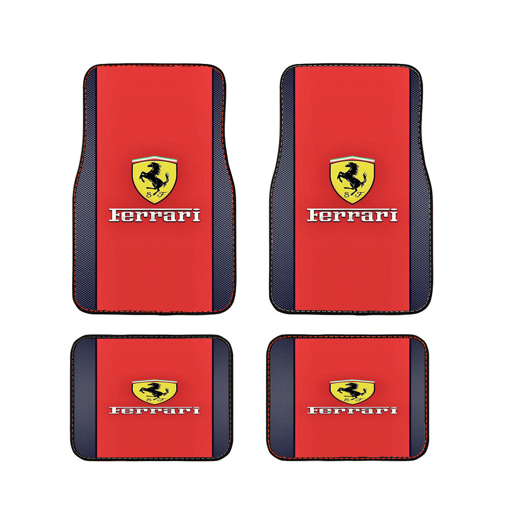 Red Line Ferrari Logo Car Floor Mats Accessories