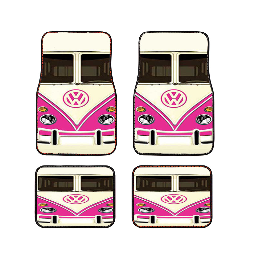 Vw Van Pink Car Floor Mats Accessories