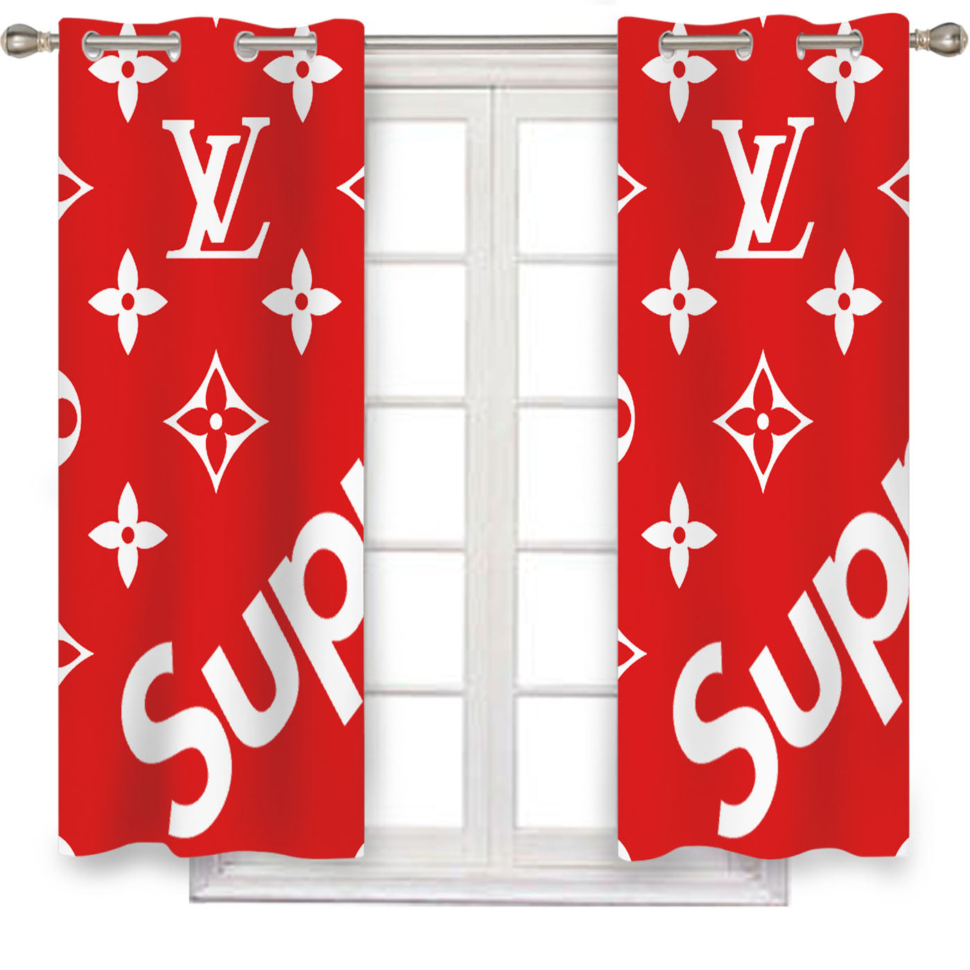 Big Supreme Louis Vuitton Window Curtains