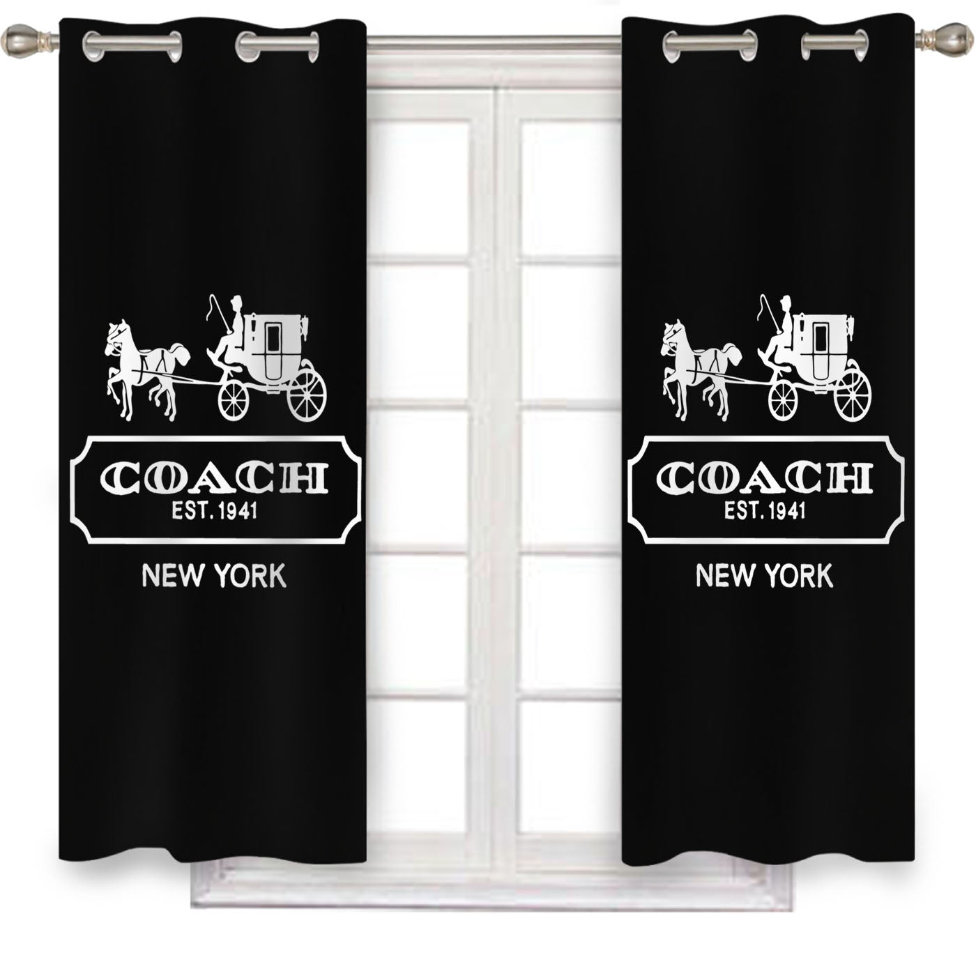 Coach Logo Window Curtains