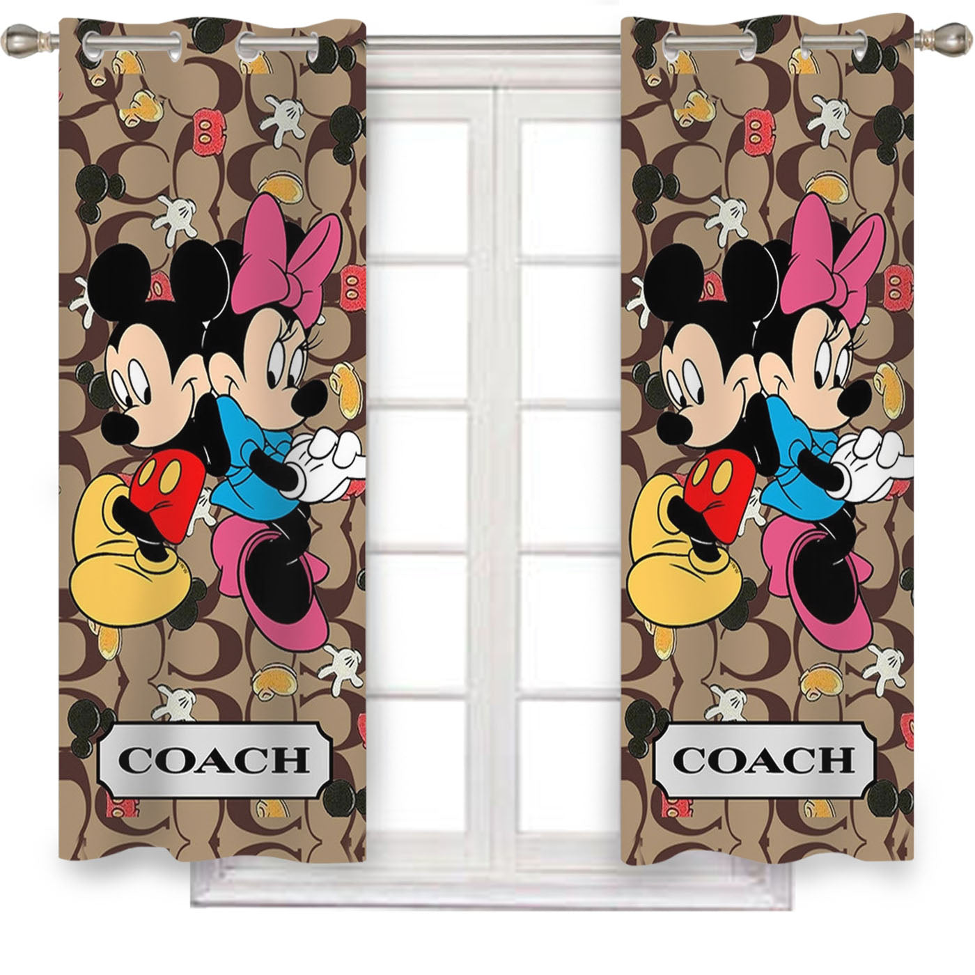 Coach Mickey Minnie Mouse Love Window Curtains