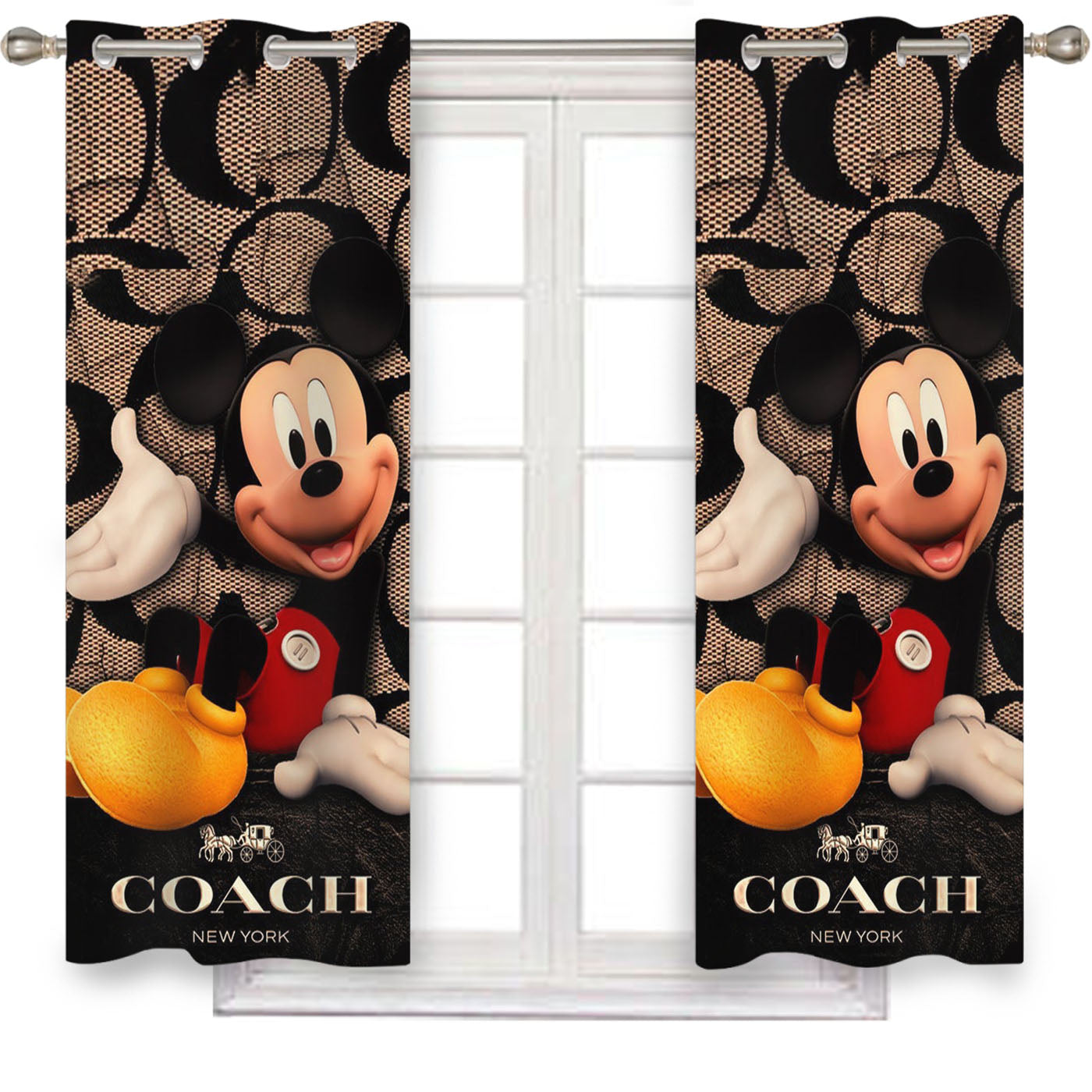 Coach Mickey Mouse Window Curtains