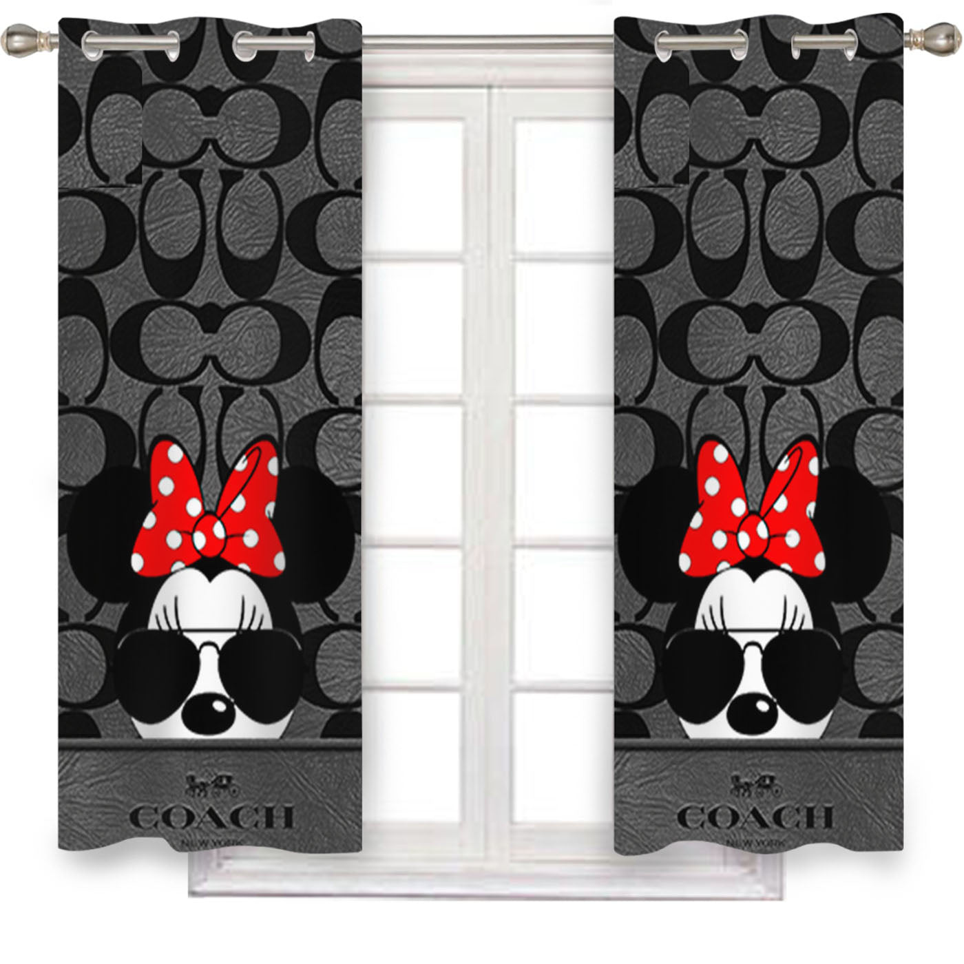 Coach New York Disney Mickey Mouse Window Curtains