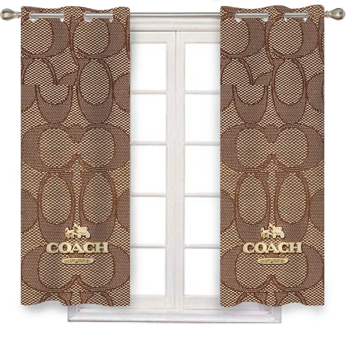 Coach New York Pattern Window Curtains