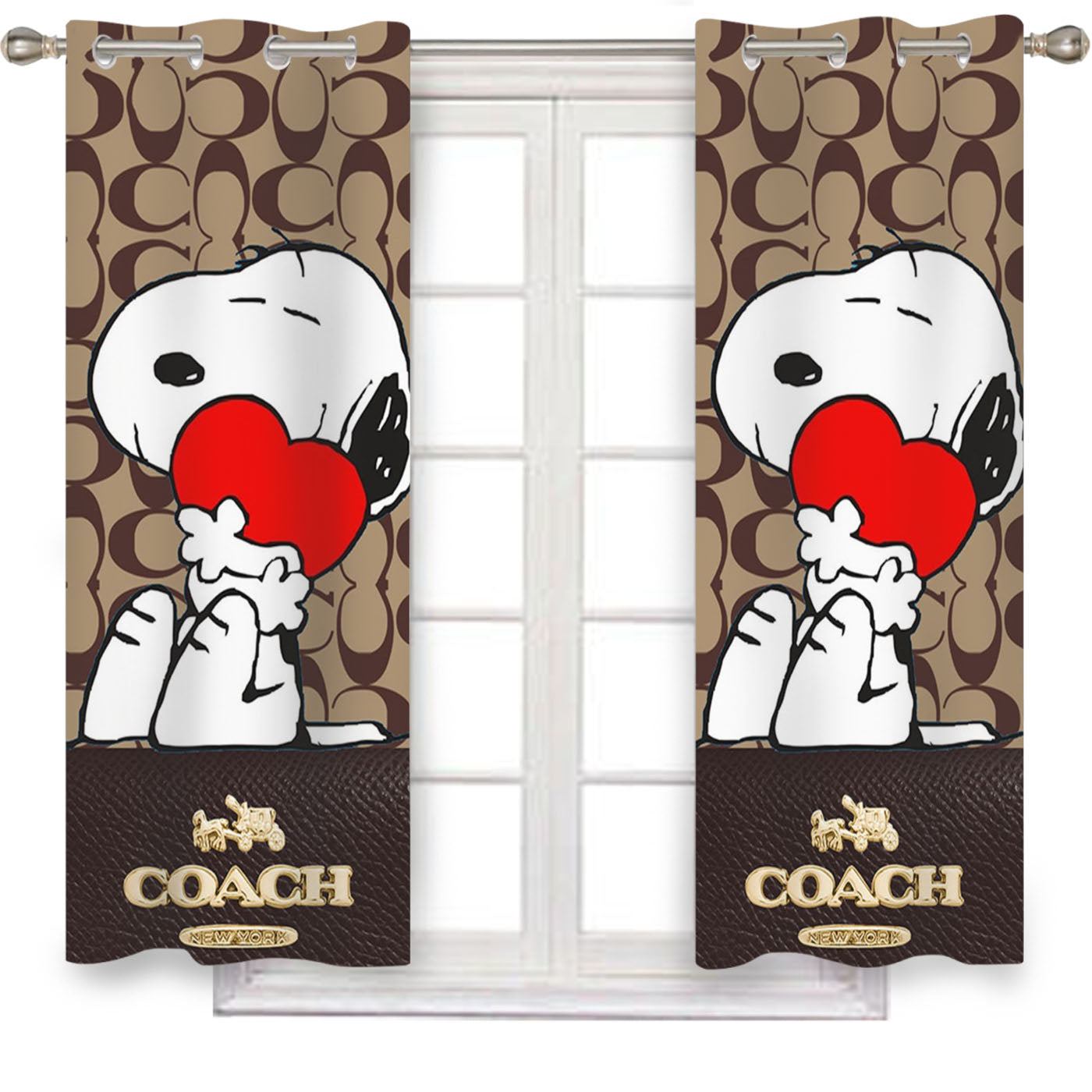 Coach New York Snoopy Window Curtains