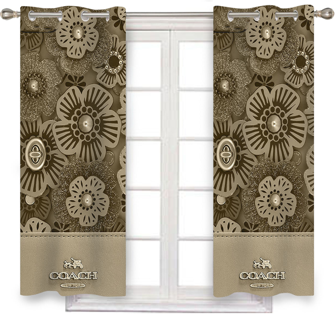 Coach New York Tea Rose Window Curtains