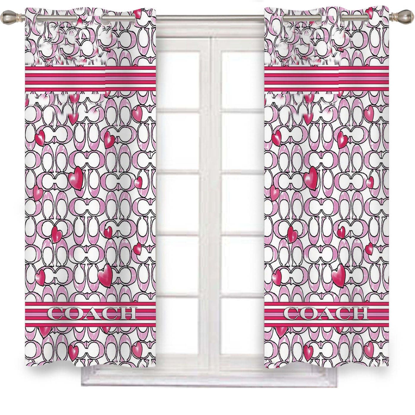 Coach Pink Window Curtains