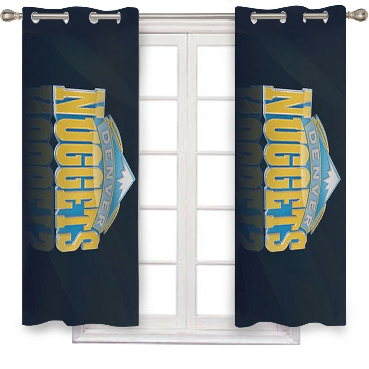 Denver Nuggets Logo Nba Window Curtains