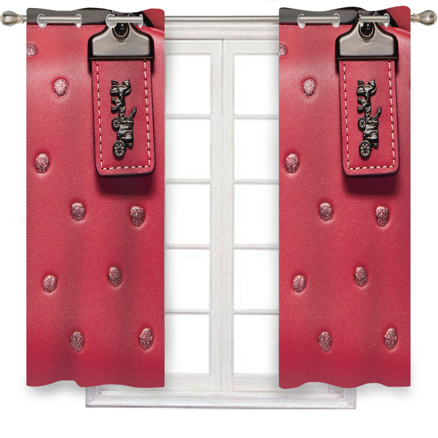 Disney Coach Red Window Curtains