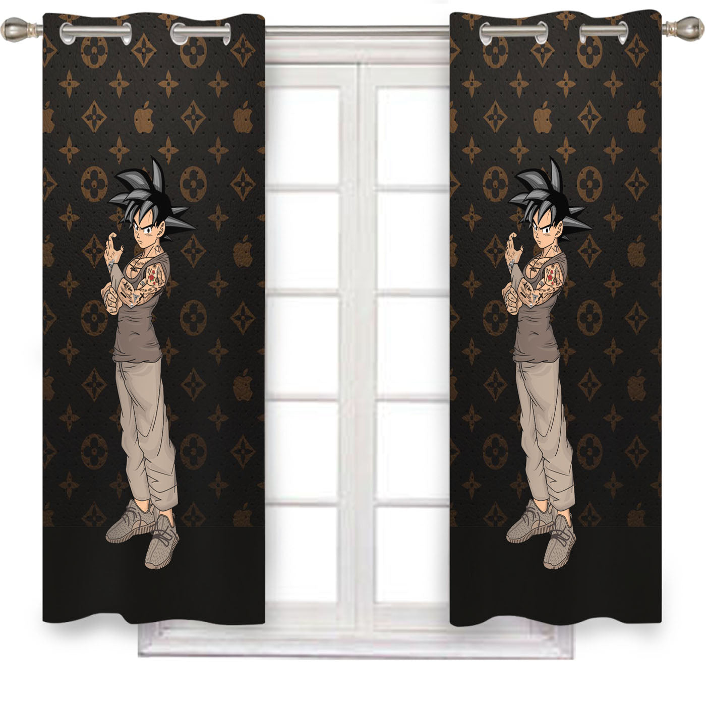 Dragon Ball Son Goku Louis Vuitton Window Curtains