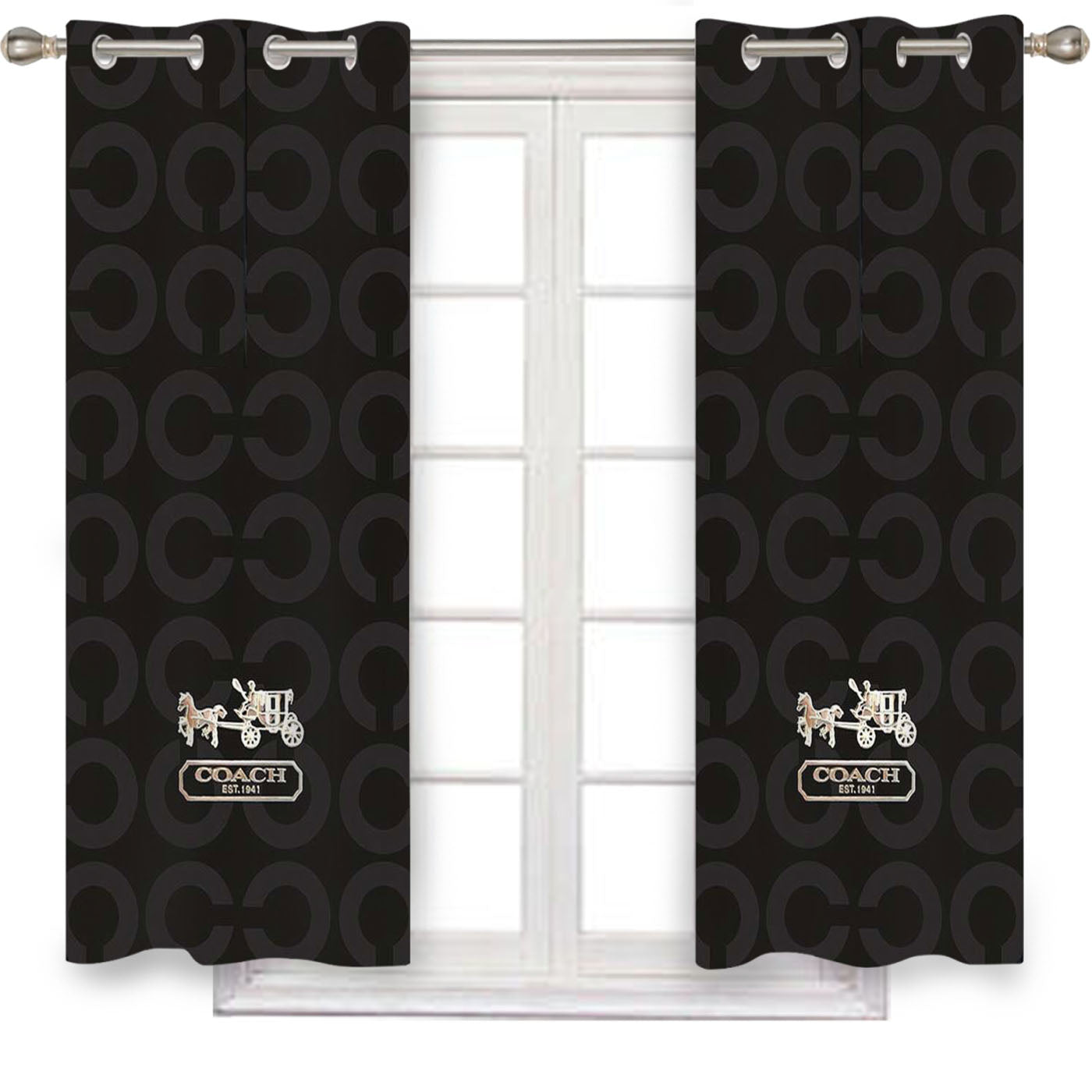 Logo Coach New York Window Curtains
