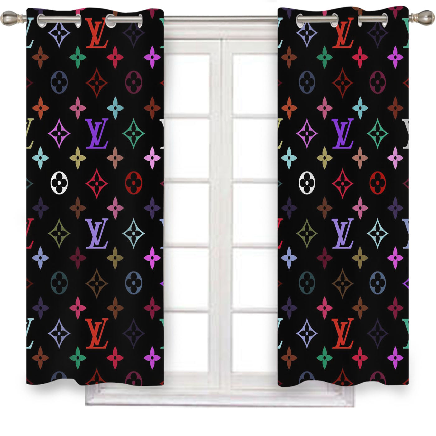 Louis Vuitton Colorful Window Curtains