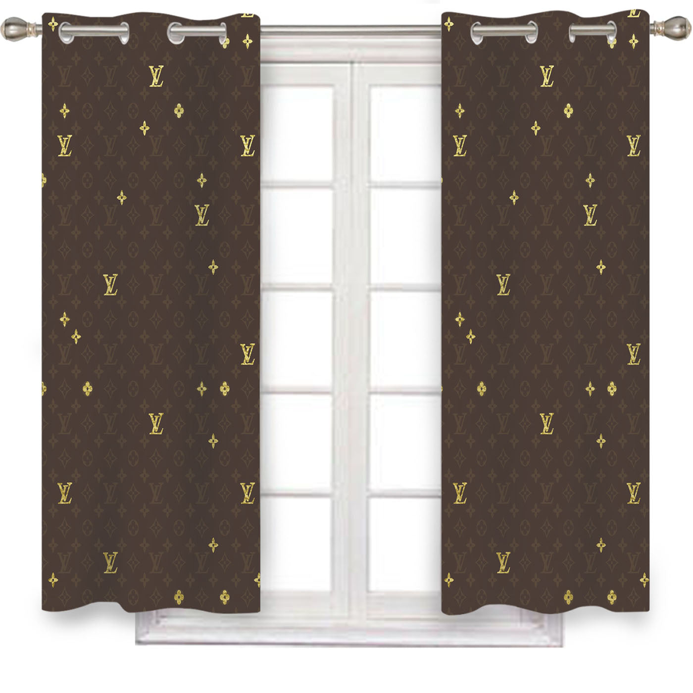 Louis Vuitton Gold Window Curtains