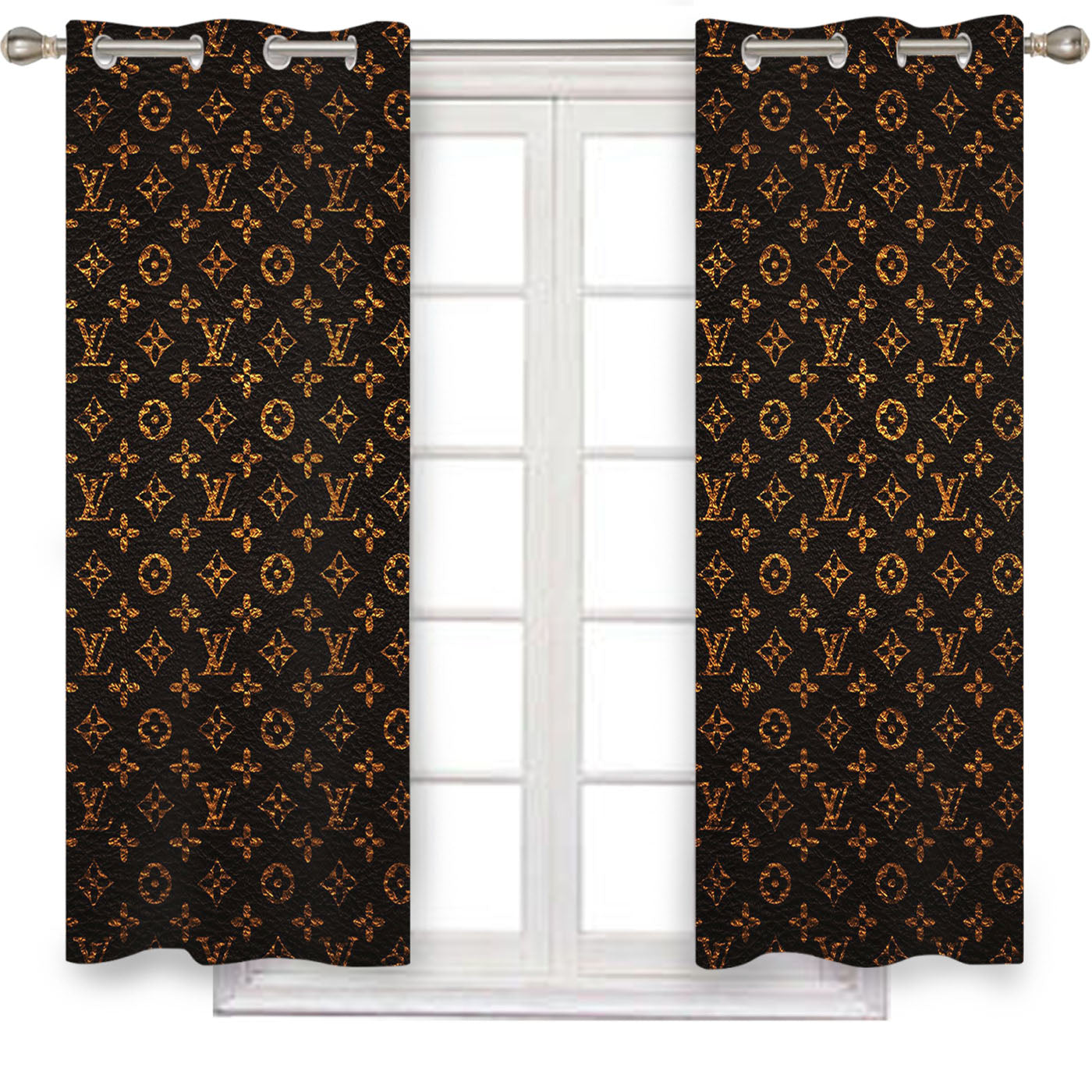 Louis Vuitton Leather Pattern Window Curtains