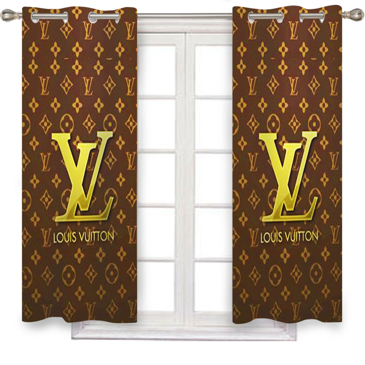 Louis Vuitton Logo Window Curtains