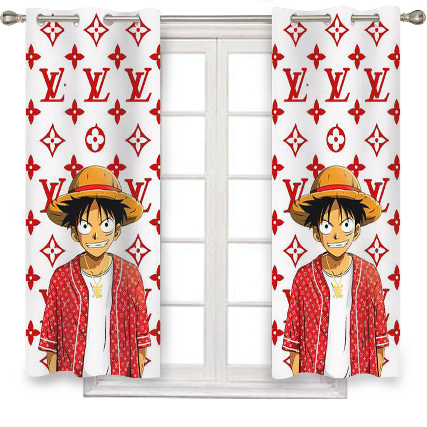 Louis Vuitton Mugiwara No Luffy Window Curtains