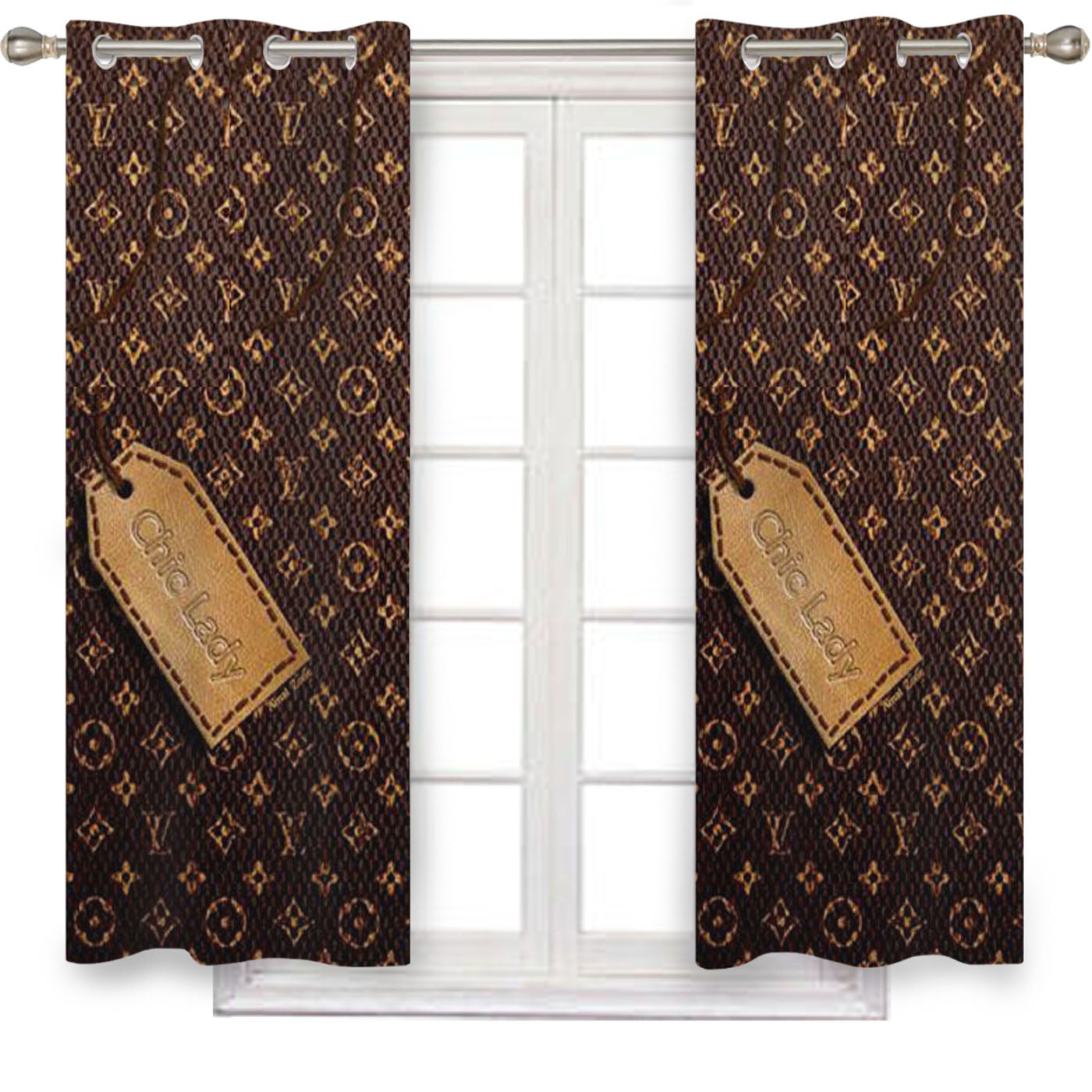 Louis Vuitton Paper Tag Window Curtains