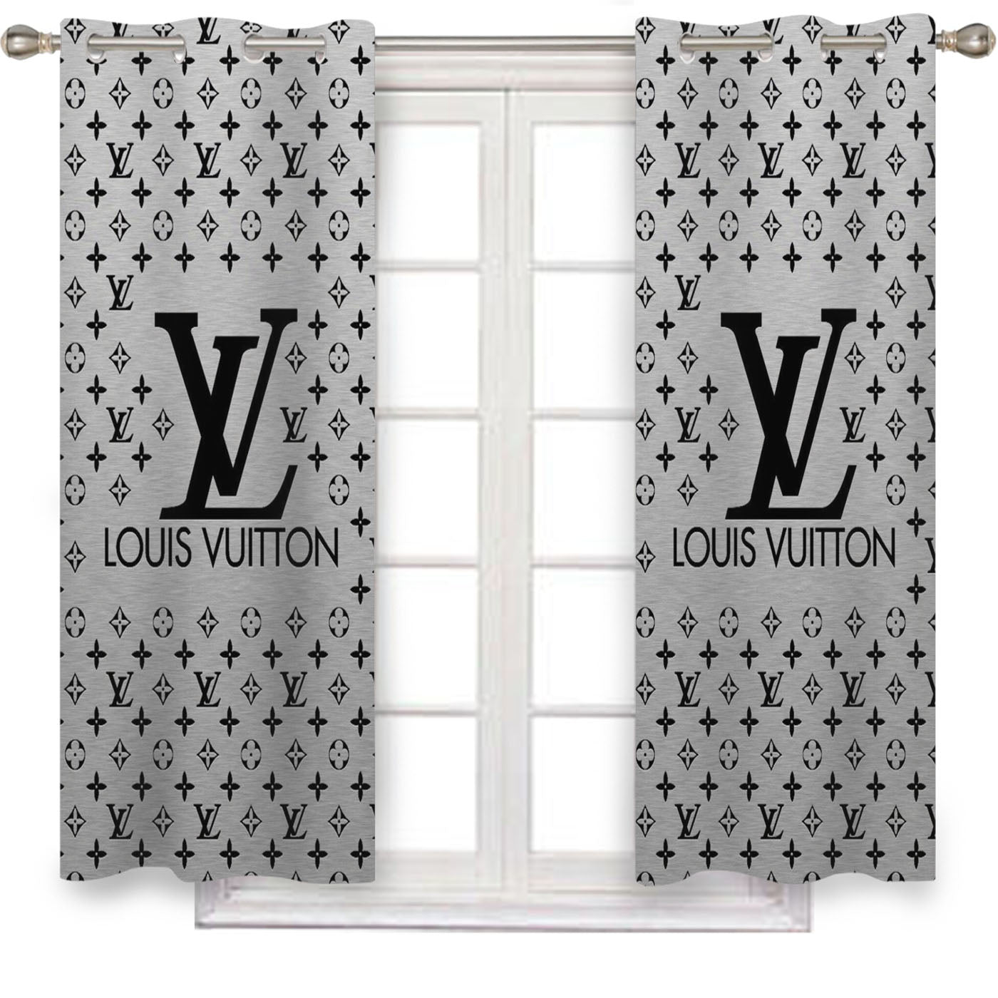 Louis Vuitton Pattern Bray Window Curtains