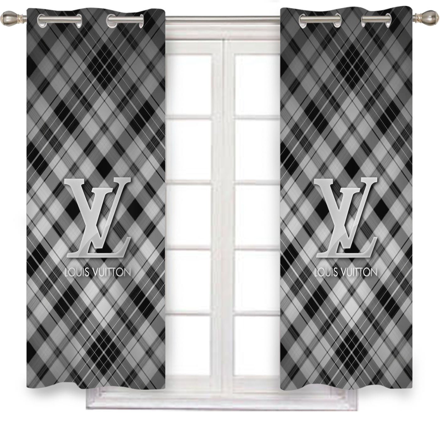 Louis Vuitton Taille Elle Window Curtains