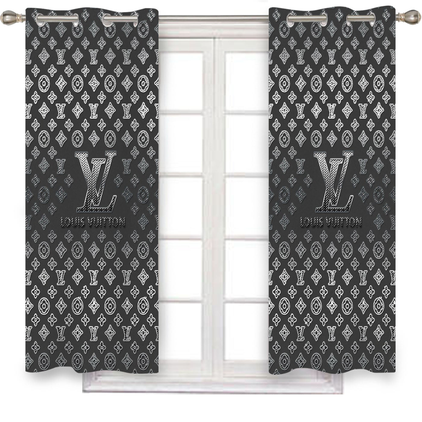 Louis Vuitton Wallpaper Window Curtains