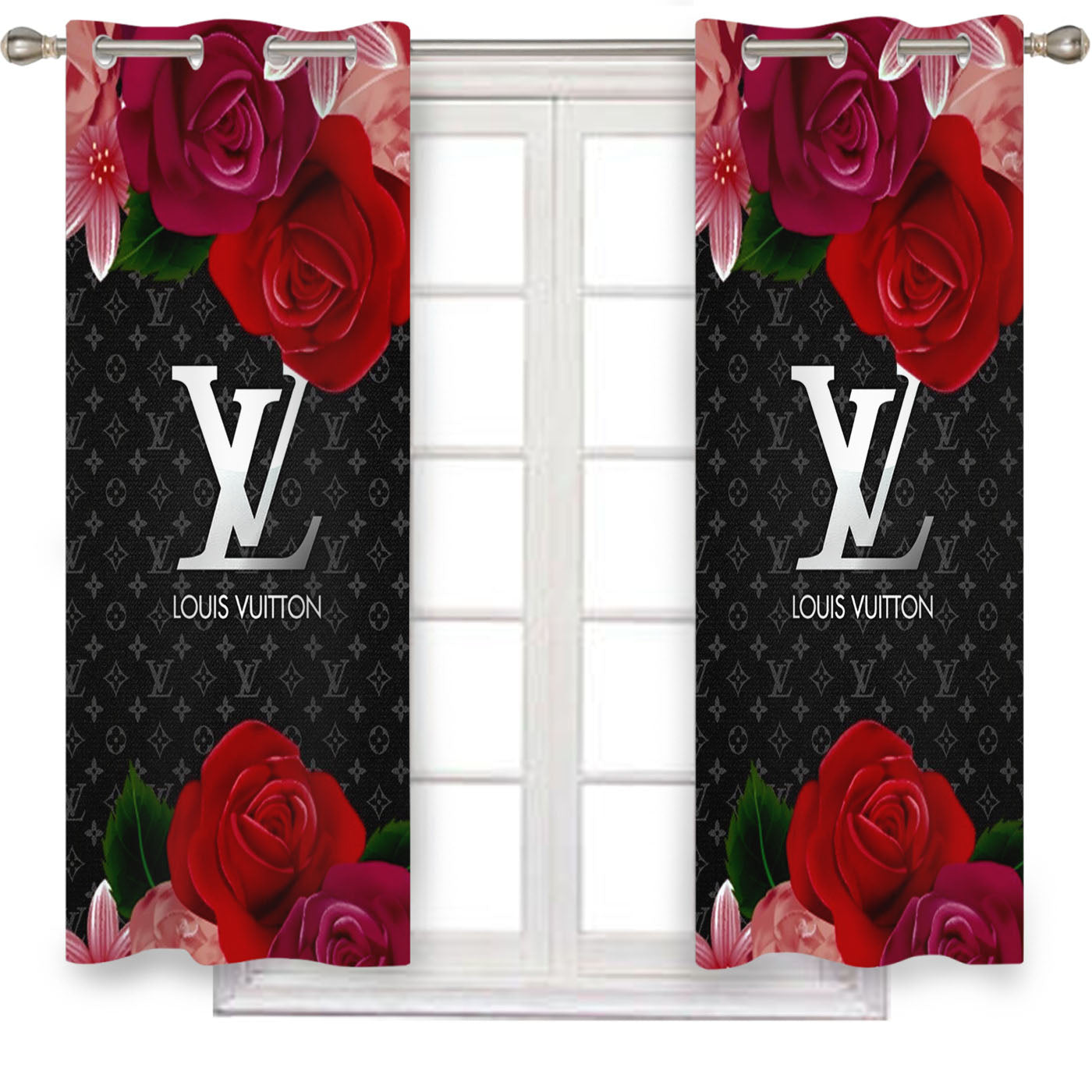Louis Vuitton With Rose Window Curtains