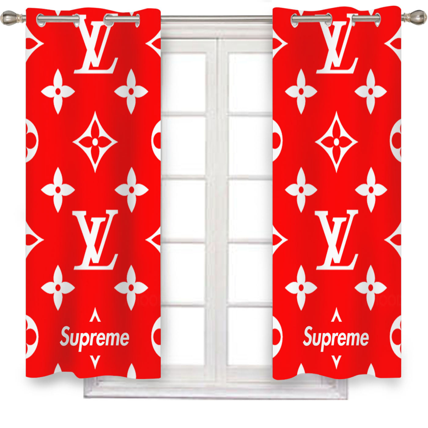 Louis Vuitton X Supreme Window Curtains