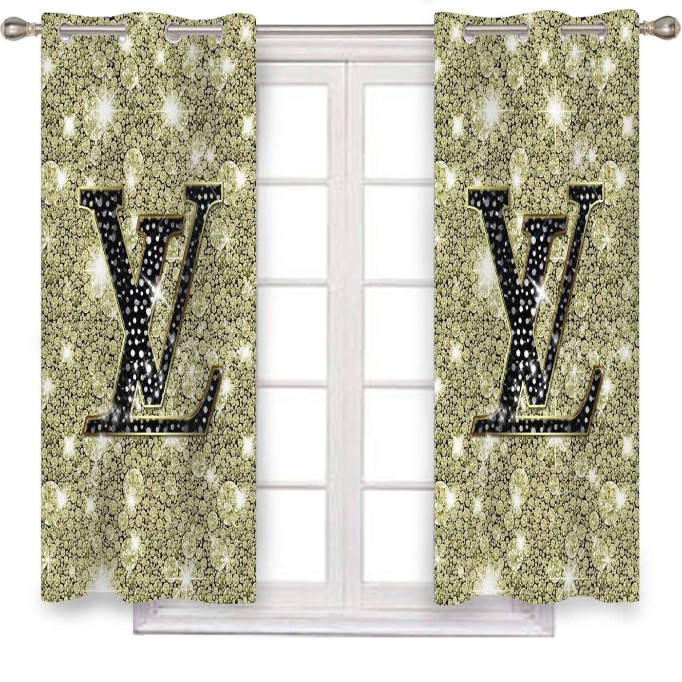 Luois Vuitton Diamond Clean Window Curtains