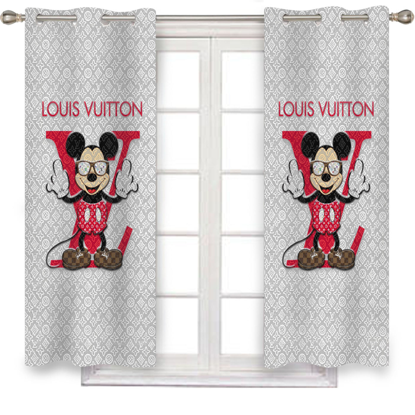 Mickey Louis Vuitton Window Curtains