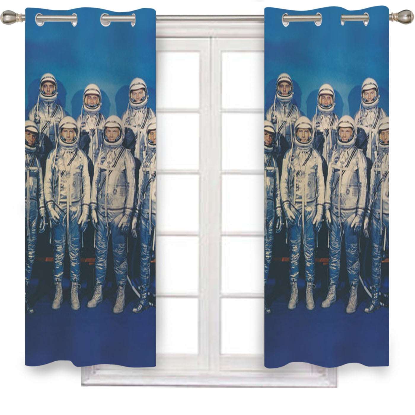 Nasa First Spacesuits Window Curtains
