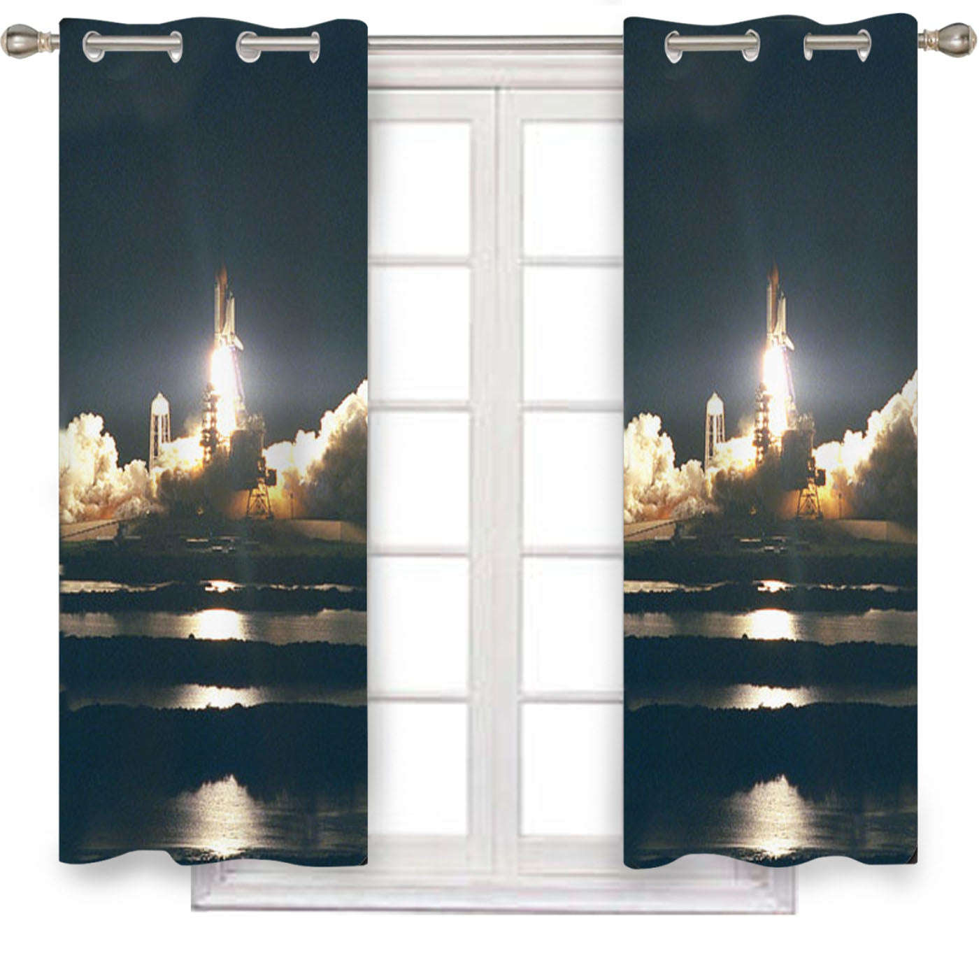 Nasa Space Shuttle Launch Take Off Window Curtains