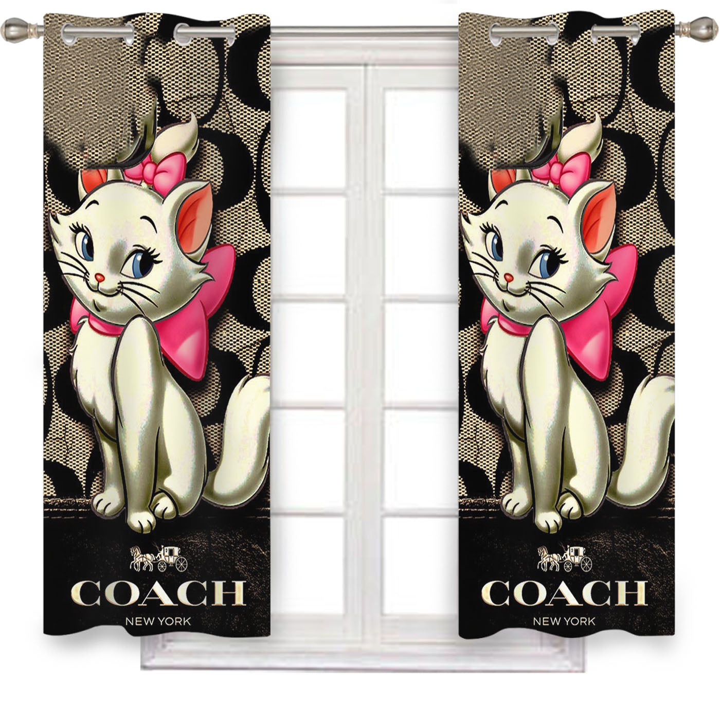 New Coach Cat Marie Window Curtains