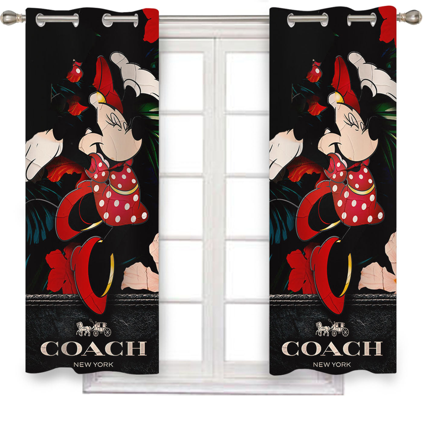 New Coach Minnie Mouse Happy Window Curtains